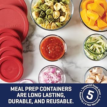 Amazon｜Anchor Hocking 蓋付きガラス保存容器 12個 (ガラス製